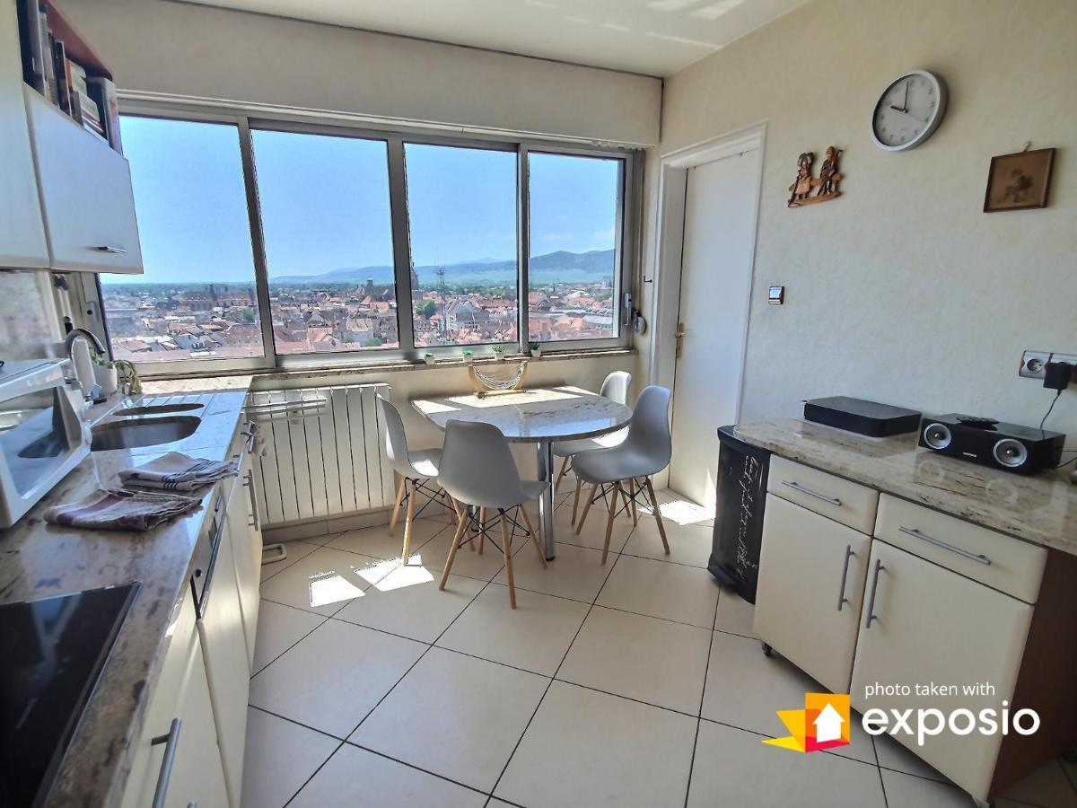 Bel Appartement Avec Vue Splendide Sur Toute La Ville De Colmar - Parking Gratuit Exteriör bild