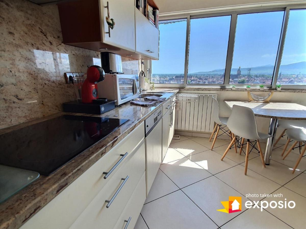 Bel Appartement Avec Vue Splendide Sur Toute La Ville De Colmar - Parking Gratuit Exteriör bild