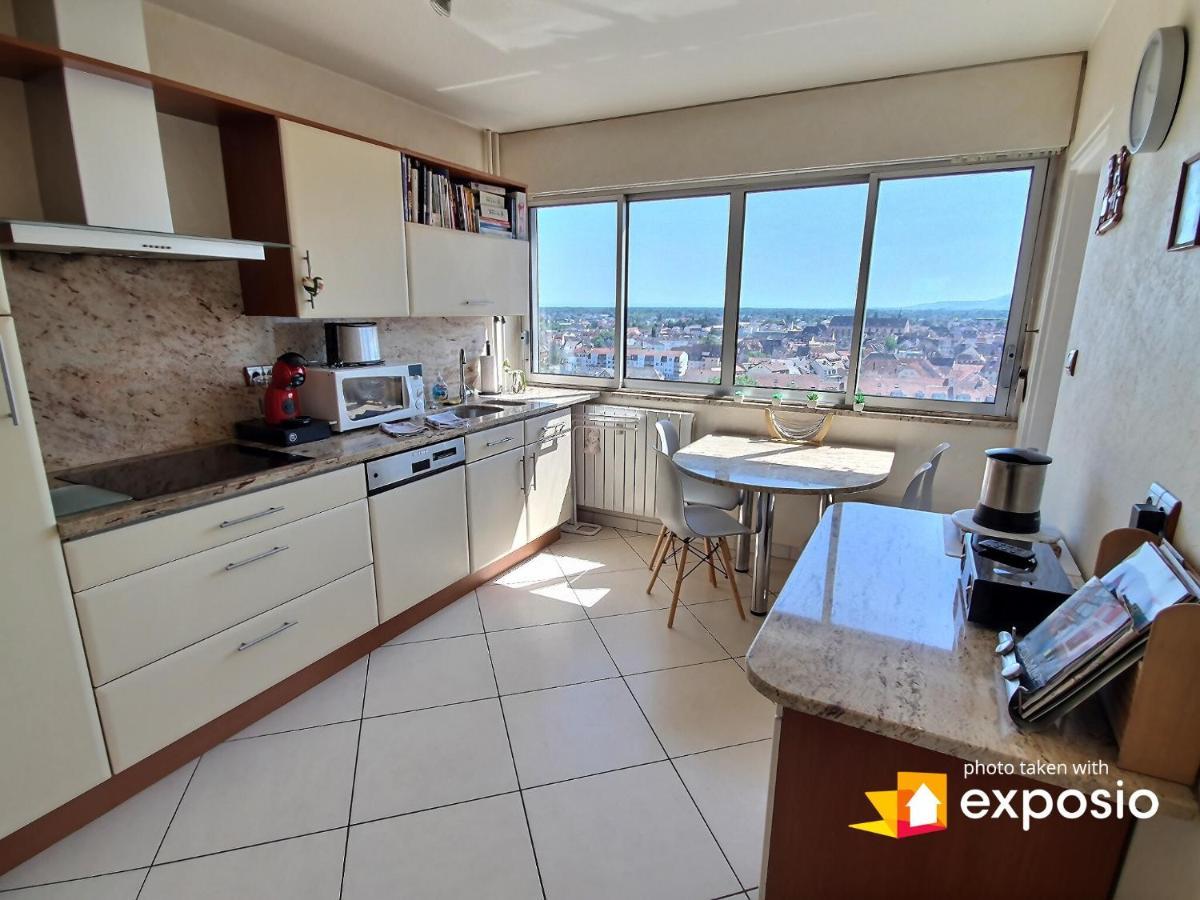 Bel Appartement Avec Vue Splendide Sur Toute La Ville De Colmar - Parking Gratuit Exteriör bild