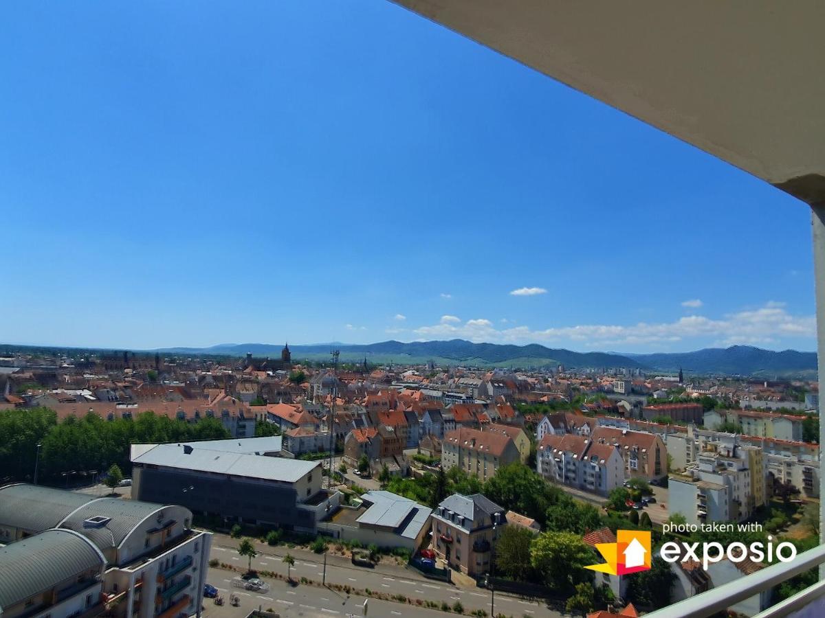 Bel Appartement Avec Vue Splendide Sur Toute La Ville De Colmar - Parking Gratuit Exteriör bild